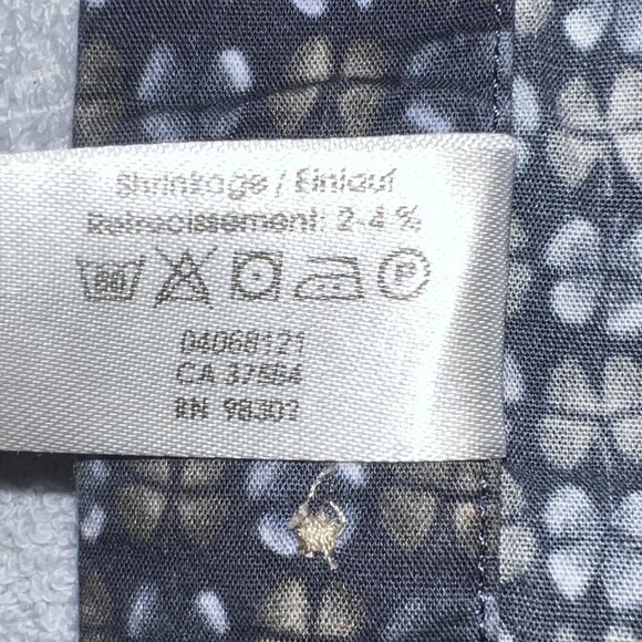 Sand XO Rare Blue Clover Print Button Down Fine Italian Fabric Shirt - Picture 6 of 7